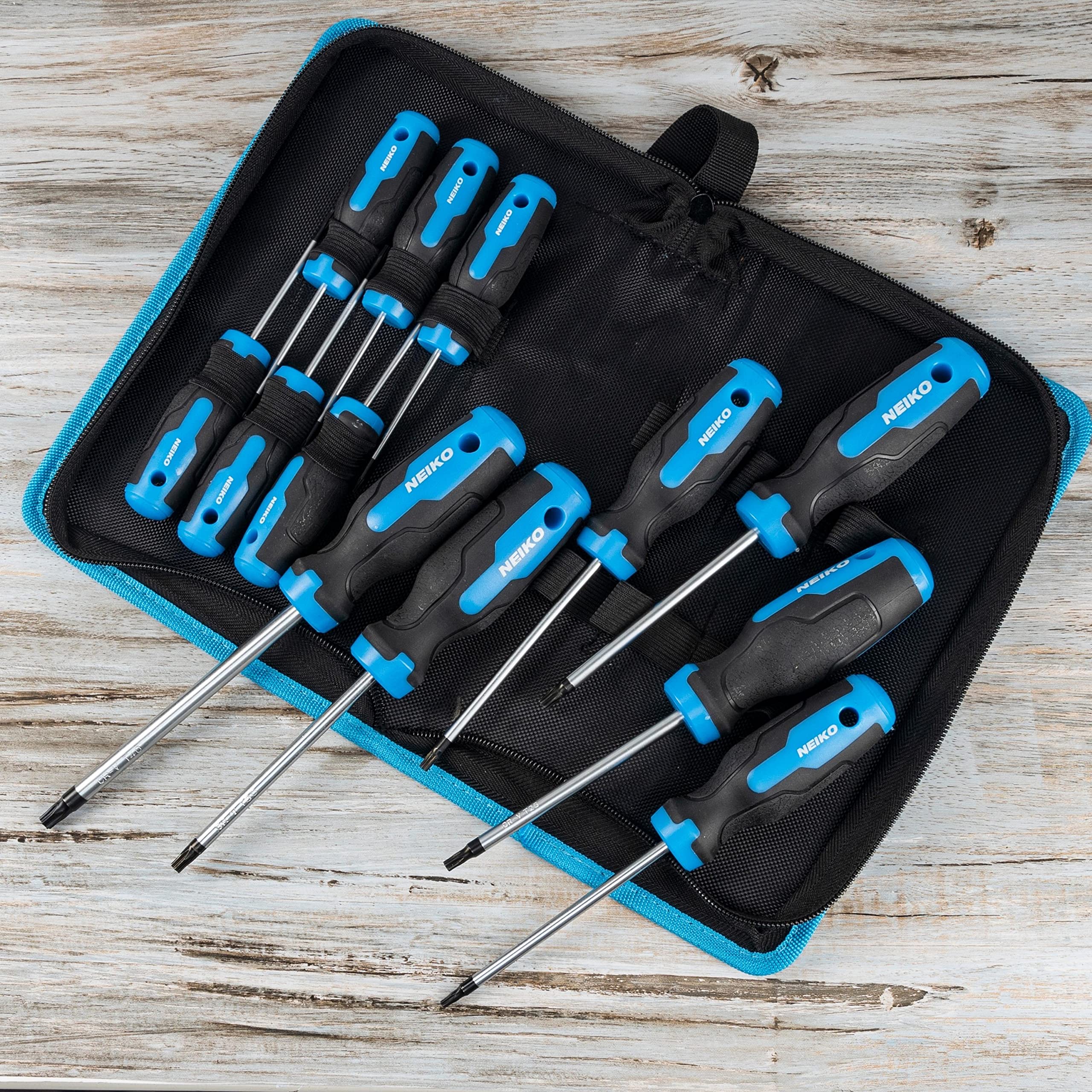 Amazon.com: NEIKO 01377A Magnetic Torx Screwdriver Set | 12 Piece